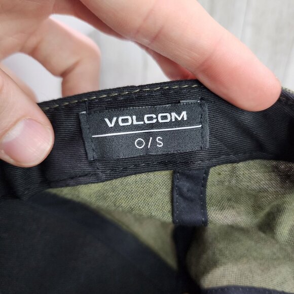 Genuine Volcom Quarter Fabric The Classics Cap Hat Men's Olive OS Snapback - Picture 6 of 7
